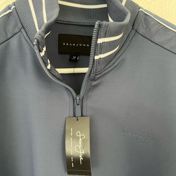 Charcoal Blue Mens Sean John Zip-up Jacket - Picture 3 of 4